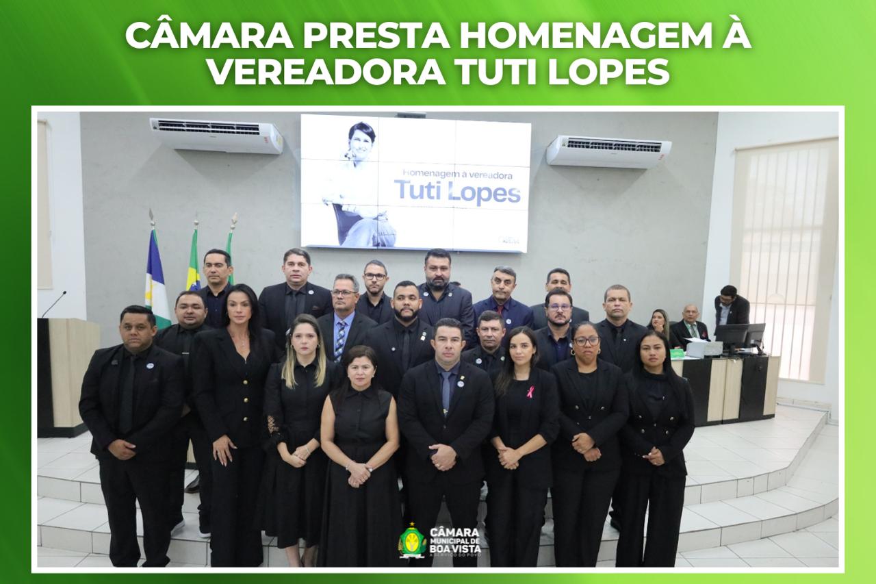 IN MEMORIAM - Câmara presta homenagem à vereadora Tuti Lopes
