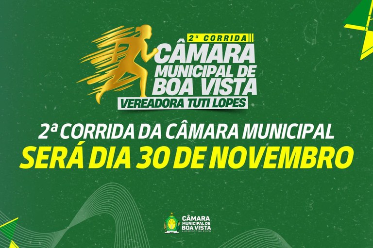 2ª Corrida da Câmara Municipal será dia 30 de novembro