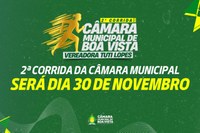 2ª Corrida da Câmara Municipal será dia 30 de novembro