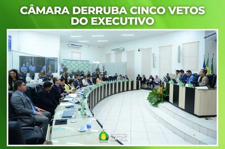 Câmara derruba cinco vetos do Executivo