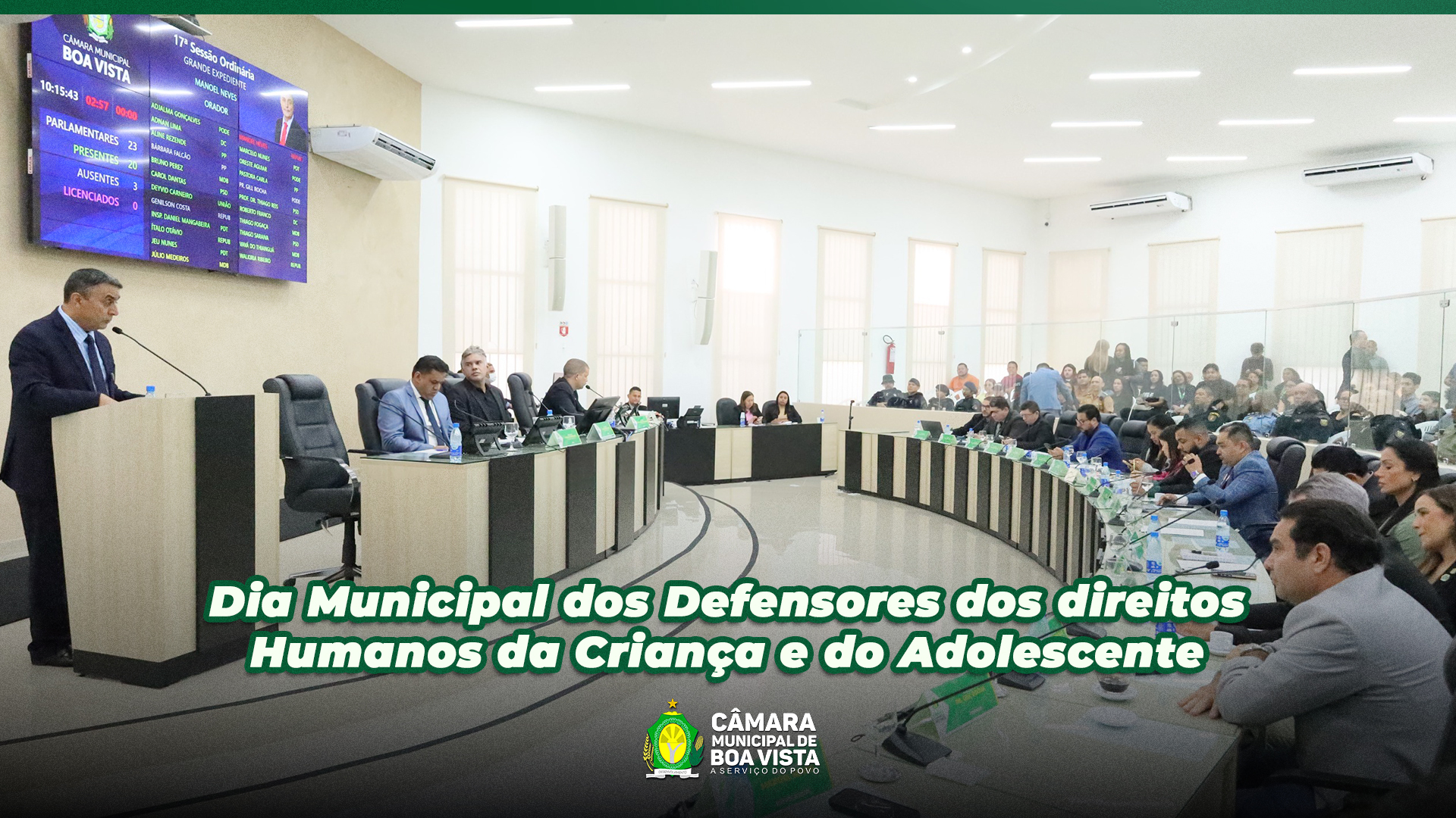 Câmara institui o “Dia Municipal dos Defensores dos direitos Humanos da Criança e do Adolescente”