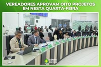 Vereadores aprovam oito projetos em nesta quarta-feira