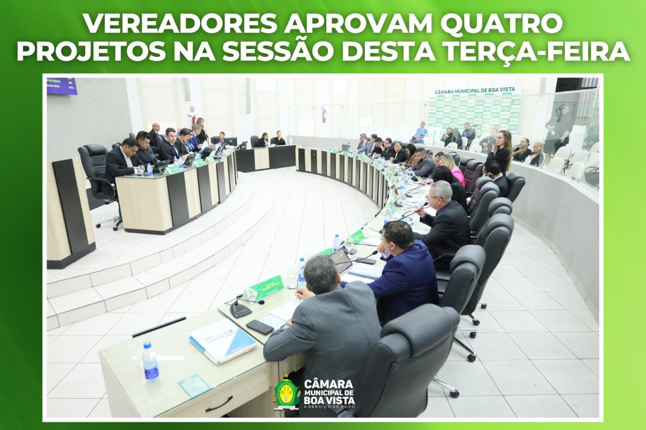 Vereadores aprovam quatro projetos na sessão desta terça-feira