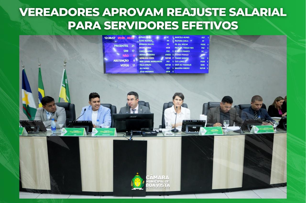   Vereadores aprovam reajuste salarial para servidores efetivos