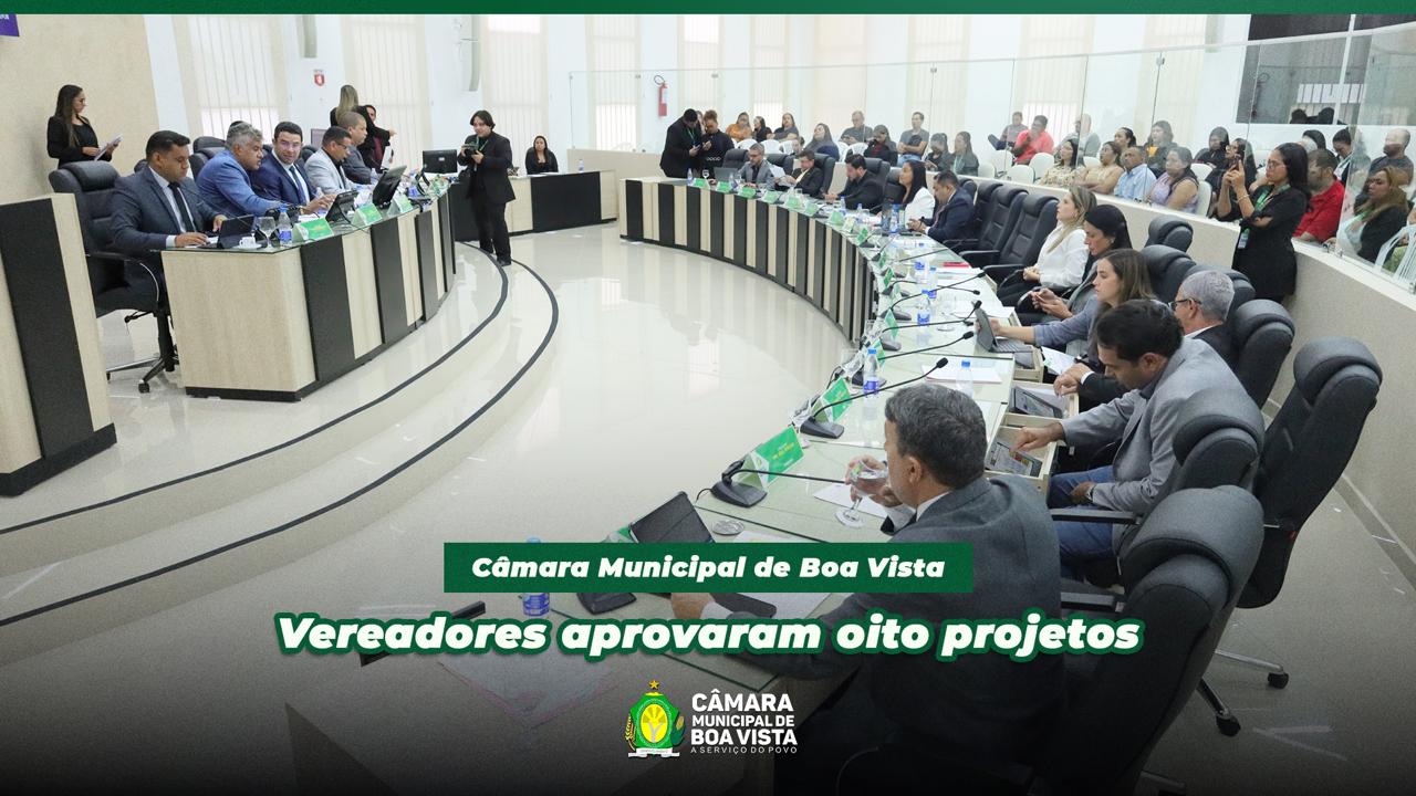 Vereadores aprovaram  oito projetos nesta quarta-feira