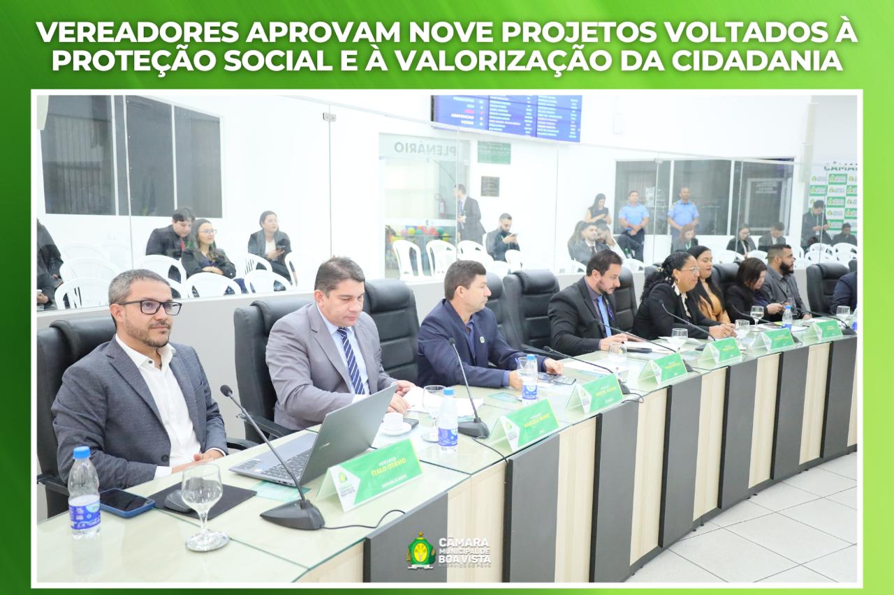Vereadores aprovam nove projetos voltados à proteção social e à valorização da cidadania