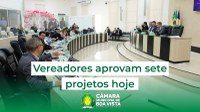 Vereadores aprovam sete projetos na sessão desta quarta-feira